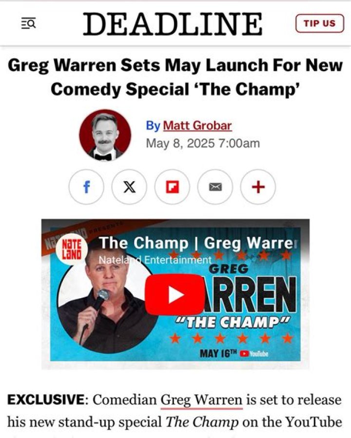 Greg Warren Biography, Age, Height, Wife, Net Worth, Family